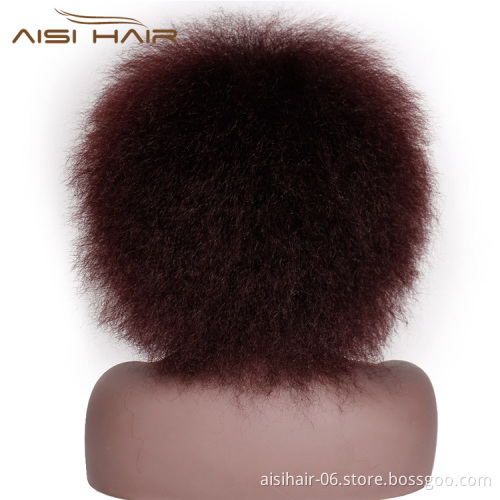 Good Quality Fluffy Short Wigs Afro Kinky Curly High temperature Fiber Short Wigs for American Africans